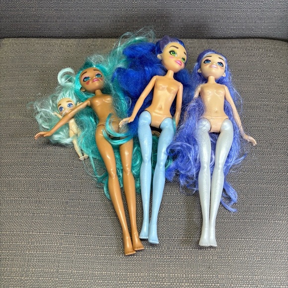 Colorful Mermaid Dolls Set Lot - Picture 1 of 4